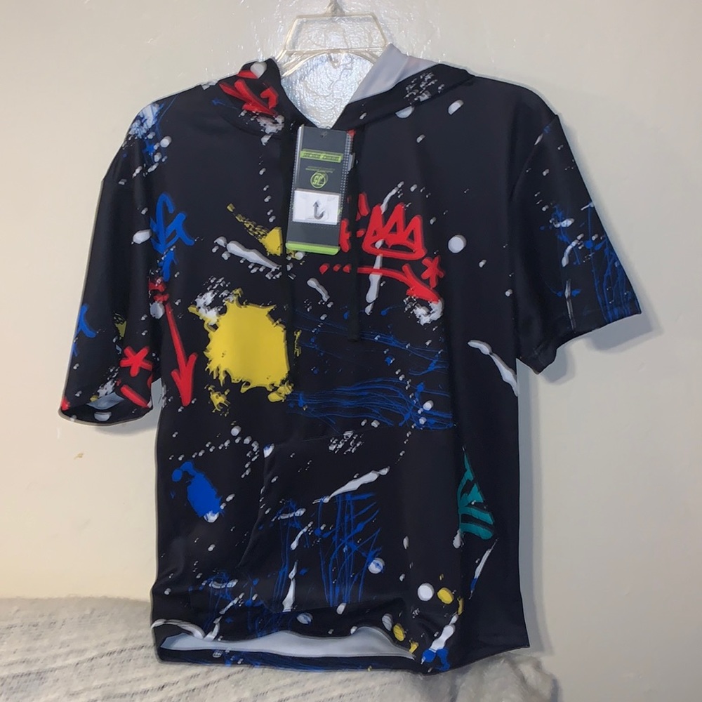 Sacred Crowns NWT paint splattered top